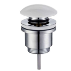 KOREK UMYWALKOWY CLICK CLACK CHROM/BIAŁY - EMPORIA HF1083-C1