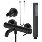 Bateria wannowa z zestawem prysznicowym Fly czarny mat - Emporia 27 bm