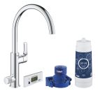 BATERIA ZLEWOZMYWAKOWA Z FUNKCJĄ FILTROWANIA WODY EUROSMART BLUE PURE CHROM – GROHE 30383000