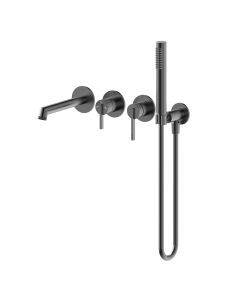 Bateria wannowa podtynkowa 4-otworowa Ori Gun Metal –  Emporia 08032BN