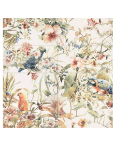DEKOR ŚCIENNY MODERN PEARL OBRAZ 8-ELEM PARROTS 119,8X119,8 CM - TUBĄDZIN