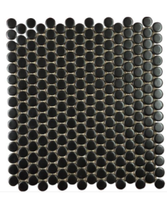 MOZAIKA SMALL CIRCLES BLACK MAT 29,2X31,3 CM - NETTO