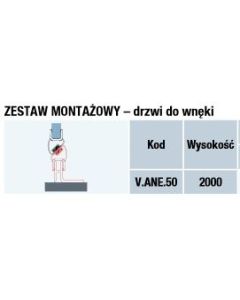 ZESTAW MONTAZOWY DRZWI DO WNEKI -  SANSWISS V.ANE.50 2000 50